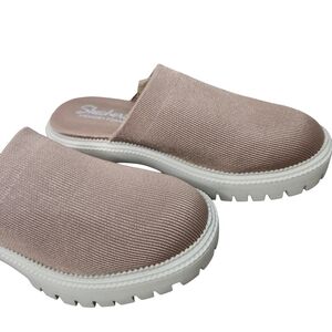 Skechers Womens Cleo Knit Mules Size 7.5 Slip On Shoes Stretch Machine Wash